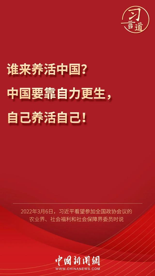 習(xí)言道丨習(xí)近平為何再答“誰來養(yǎng)活中國”？