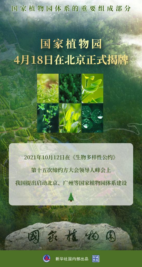 權(quán)威快報|國家植物園正式揭牌
