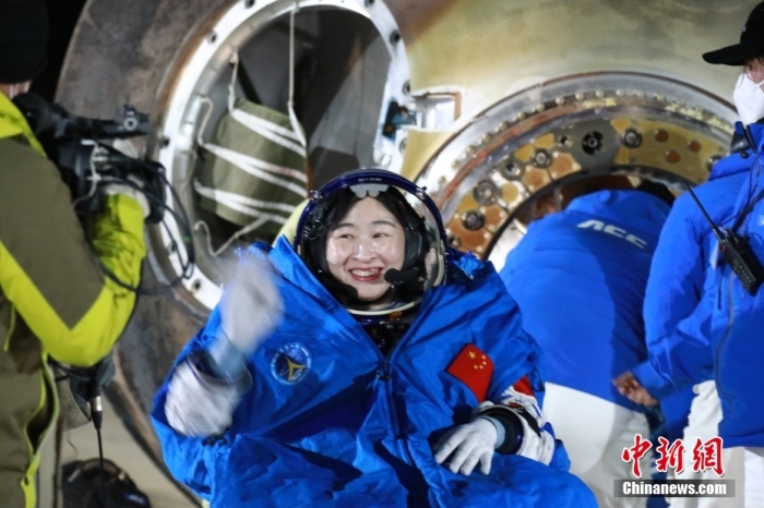 圖為航天員劉洋。孫海英 攝