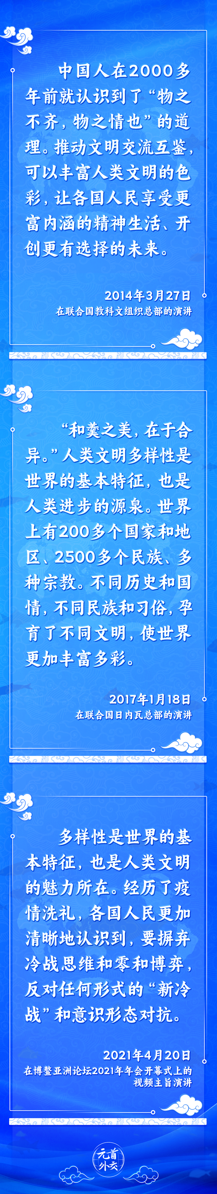 元首外交丨推動文明交流互鑒，習主席提出這些“中國主張”