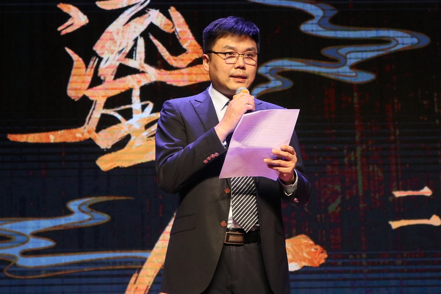 北京外國語大學(xué)黨委常委、副校長趙剛在活動現(xiàn)場講話。主辦方供圖