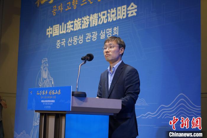 首爾市政府觀光體育局局長金英渙致辭。　劉旭 攝