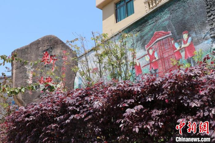 臺灣上趣開新團(tuán)隊(duì)改造蕉城區(qū)八都鎮(zhèn)新樓村時融入畬族元素。　褚子強(qiáng) 供圖