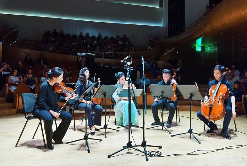 “古老文明的現(xiàn)代回聲——中國當(dāng)代作曲家室內(nèi)樂作品音樂會(huì)”在意大利舉行。中國駐意大利使館供圖