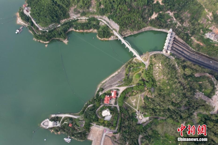 資料圖：俯瞰福建向金門供水工程水源地——泉州山美水庫。王東明 攝