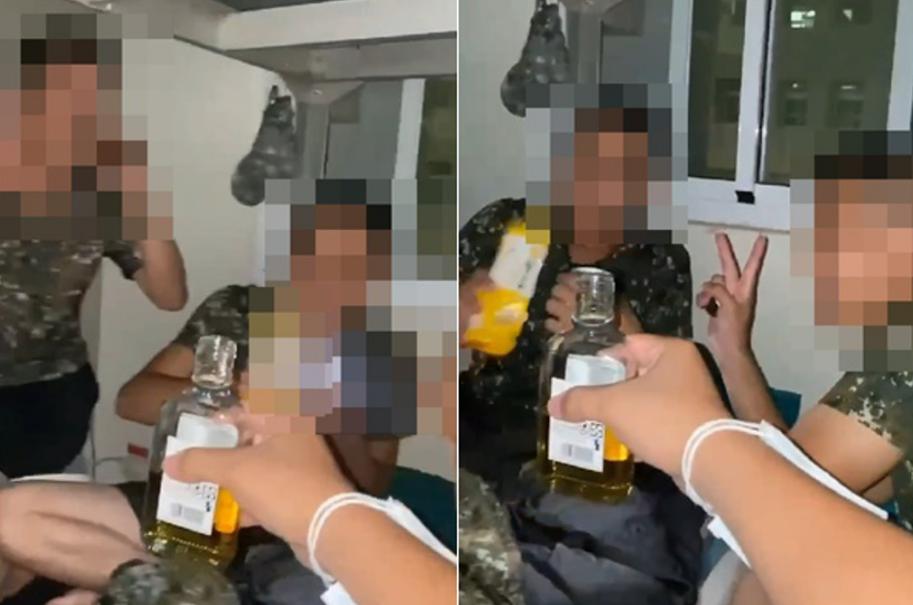 臺(tái)軍在宿舍開(kāi)“飲酒趴”。圖片來(lái)源：臺(tái)灣“中時(shí)新聞網(wǎng)”。