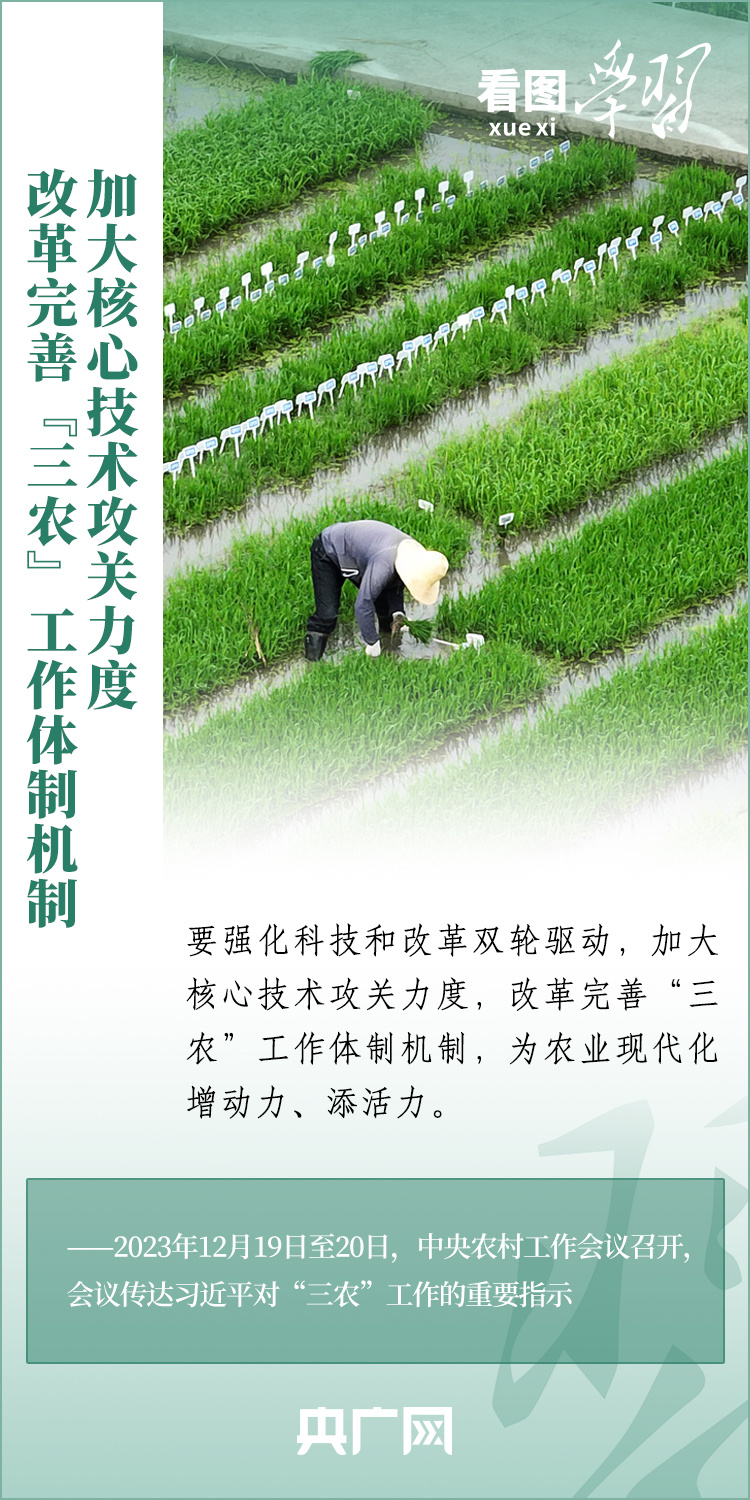 看圖學(xué)習(xí)丨推廣良田、良種、良法、良機(jī) 給農(nóng)業(yè)現(xiàn)代化插上科技的翅膀
