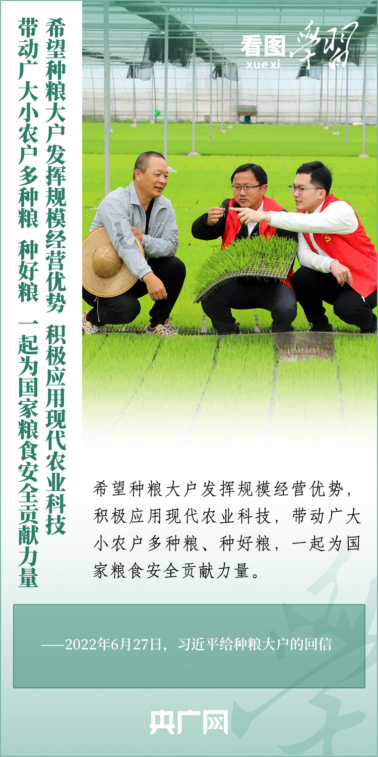 看圖學(xué)習(xí)丨推廣良田、良種、良法、良機(jī) 給農(nóng)業(yè)現(xiàn)代化插上科技的翅膀