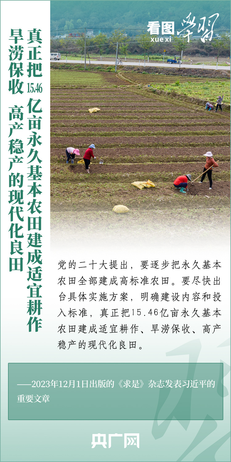 看圖學(xué)習(xí)丨推廣良田、良種、良法、良機(jī) 給農(nóng)業(yè)現(xiàn)代化插上科技的翅膀