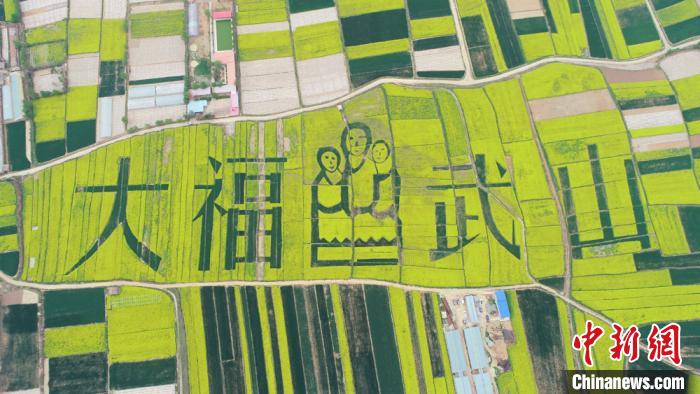 2019年4月，天水武山縣萬畝鄉(xiāng)村油菜花海。(資料圖) 何海瑞 攝