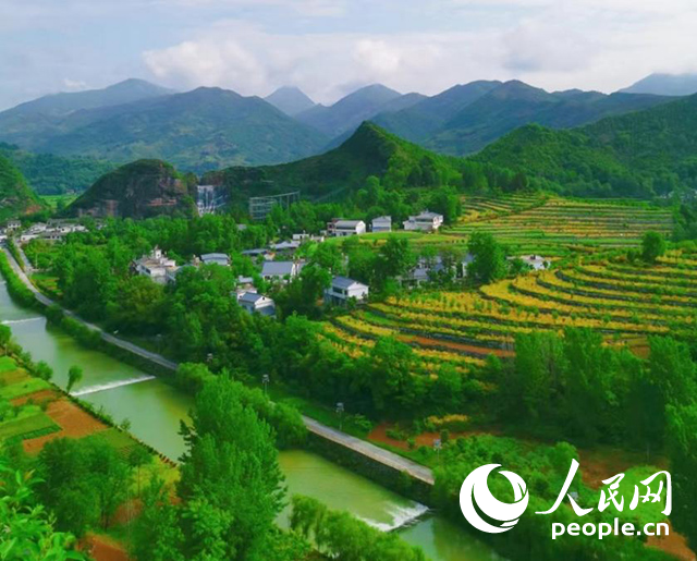 陜西商洛漫川關(guān)鎮(zhèn)民宿群。人民網(wǎng) 王麗攝