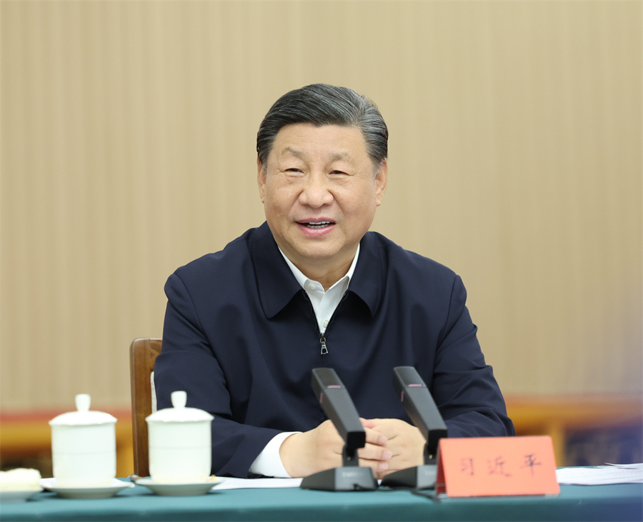 2024年5月23日下午，中共中央總書記、國家主席、中央軍委主席習(xí)近平在山東省濟(jì)南市主持召開企業(yè)和專家座談會并發(fā)表重要講話。新華社記者 鞠鵬 攝