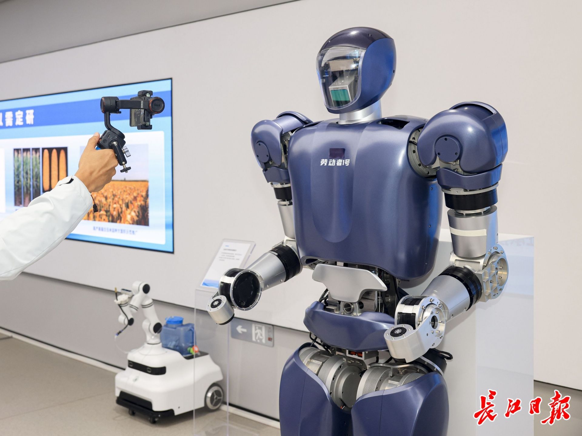 格藍(lán)若人形機(jī)器人。長(zhǎng)江日?qǐng)?bào)記者胡冬冬 攝