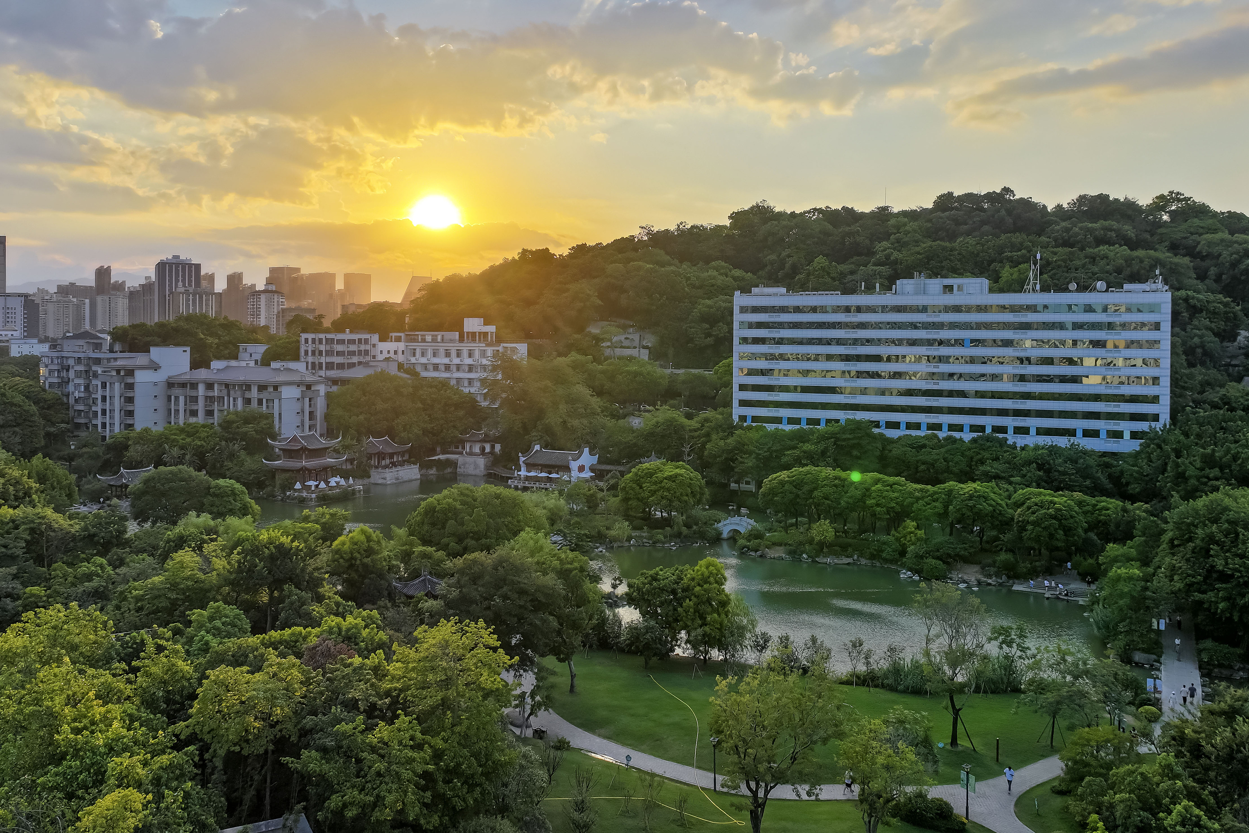 2024年7月17日，福州市鼓樓區(qū)黎明湖生態(tài)濕地公園。