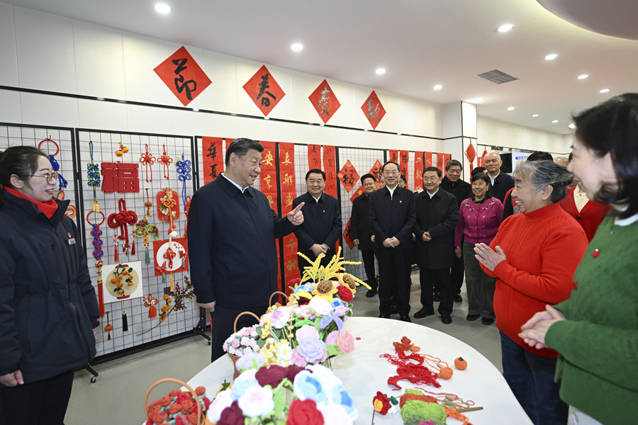2025年1月23日，習近平總書記在沈陽大東區(qū)長安街道長安小區(qū)社區(qū)黨群服務(wù)中心考察。