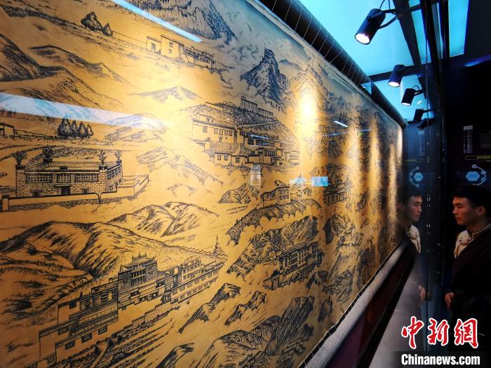 圖為歷代藏醫(yī)藥學(xué)教育機(jī)構(gòu)展示?！?zhí)砀?攝