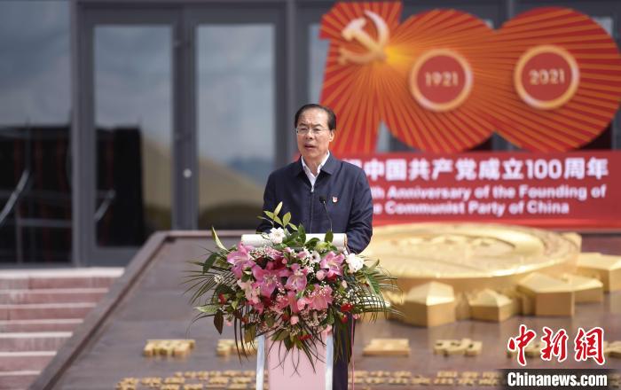 圖為中共青海省委常委、秘書長于叢樂致辭。　陳文年 攝