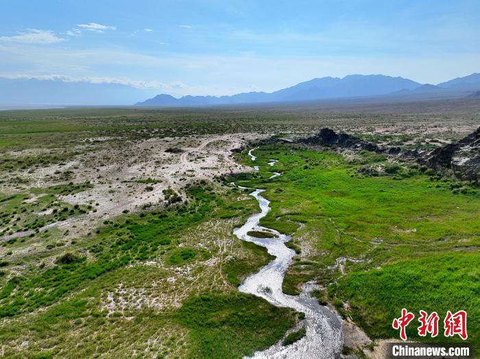 圖為航拍都蘭湖國(guó)家濕地公園綠意盎然?！∑钤鲚?攝