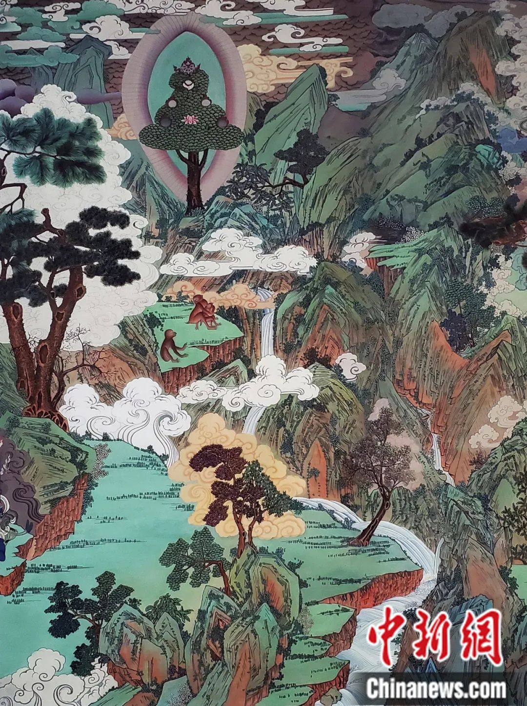 臨摹、補(bǔ)繪的青海瞿曇寺壁畫。受訪者 供圖